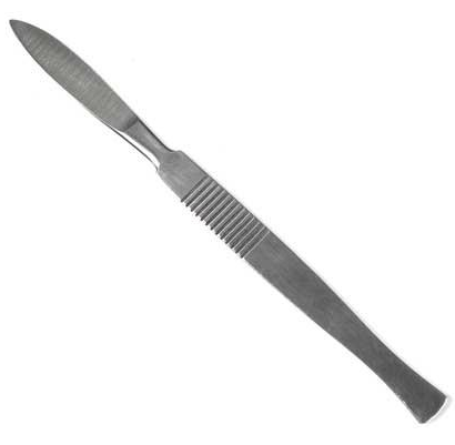 Scalpel monobloc en inox lame 50 mm à l'unité (ex 69001614)